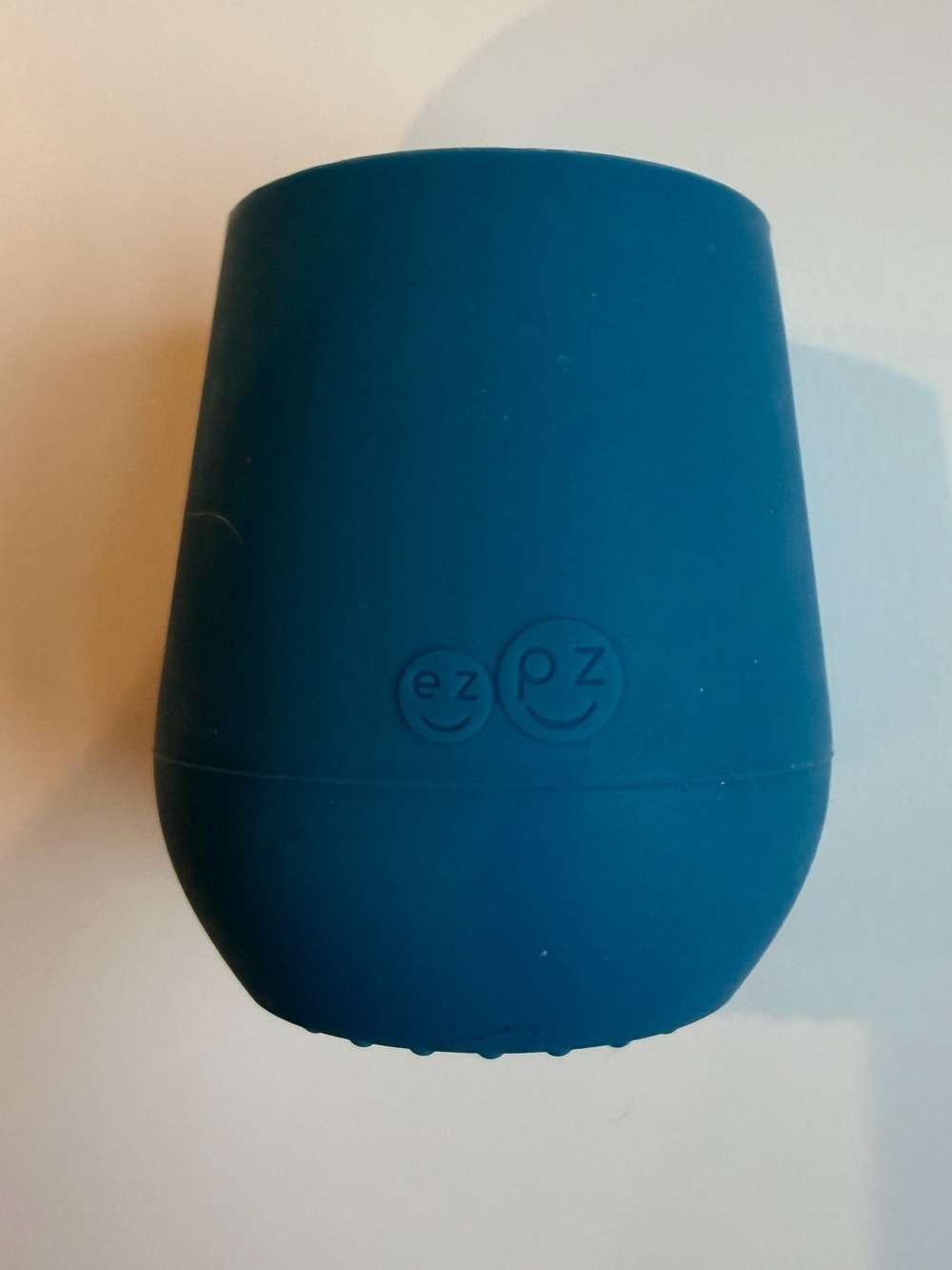 Like new! ezpz Tiny Cup Silicone Weighted Baby Training Cup Blue